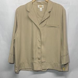 NWT Talbots 3/4 Sleeve Beige Blazer